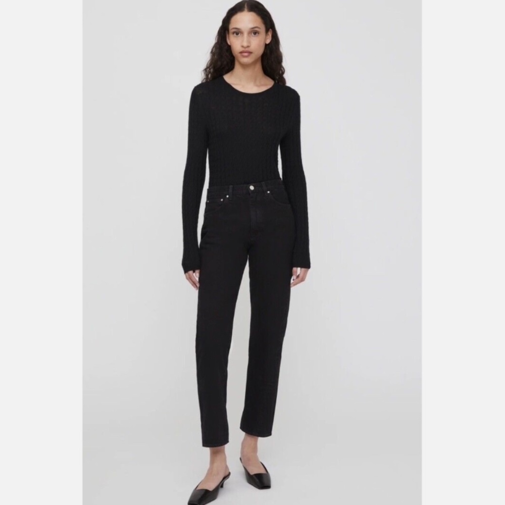 100% Authentic!! Org.$320 Toteme Twisted seam denim Black 28/32
